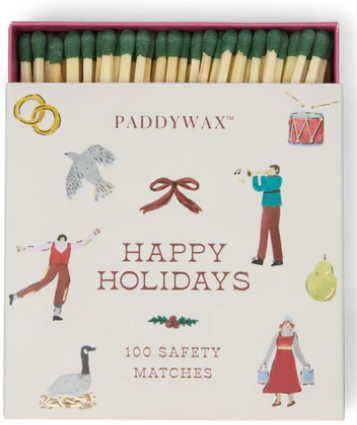 Holiday Jumbo Boxed Safety Matches - 12 Days of Christmas
