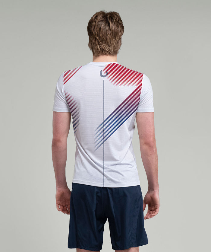 Men's 776BC Performance T-Shirt SS - White/Crimson