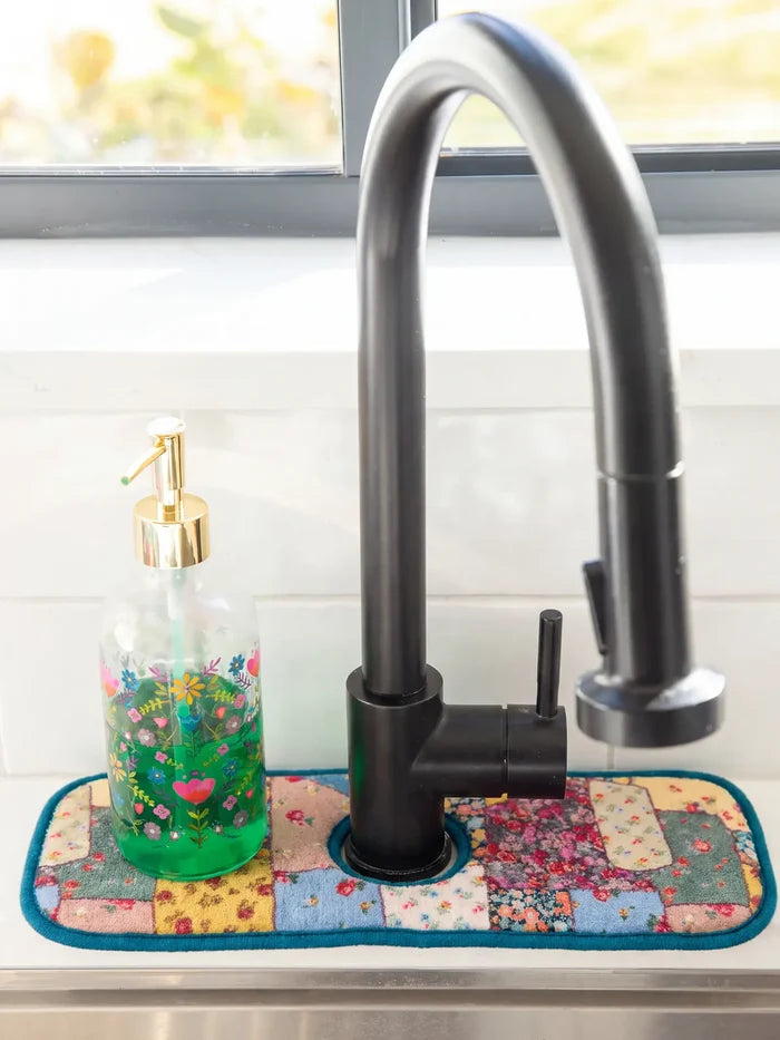 Reversible Faucet Sink Mat - Victoria Quilt Multi-view 3
