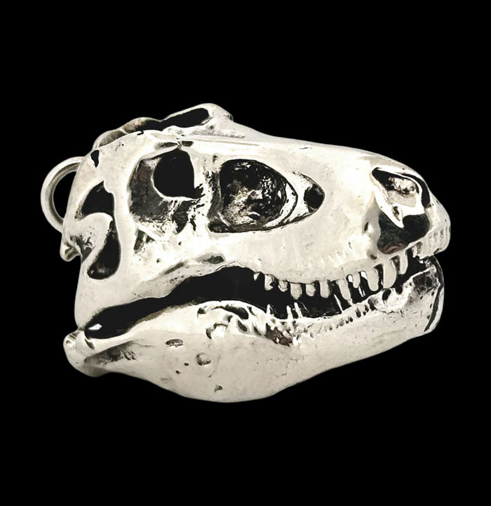 Tyrannosaurus Rex Necklace White Bronze-Necklaces-Fire & Bone-PaxtonGate