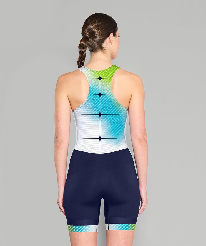 Women's Motion Pro Unisuit - Vivid Green/Aqua
