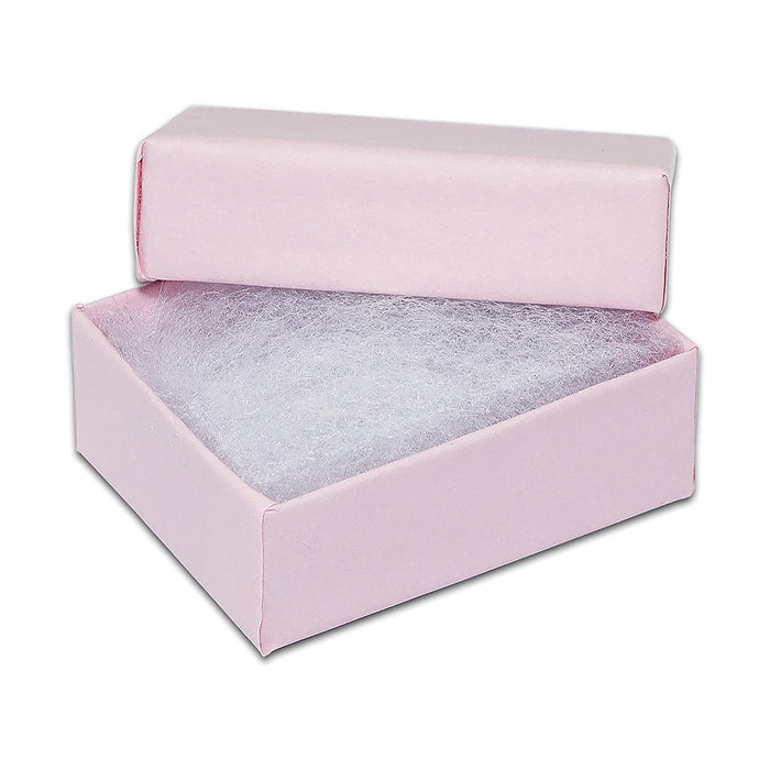 1 15/16" x 1 1/4" x 11/16" Pink Cotton Filled Paper Box