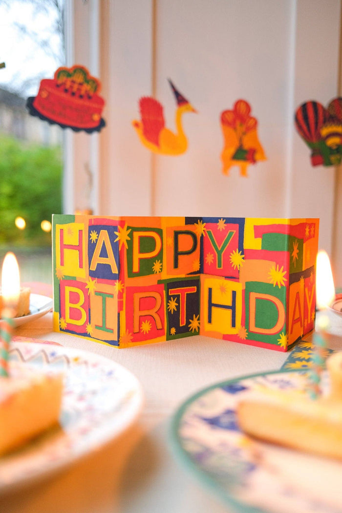 Happy Birthday Concertina Greeting Card | East End Press