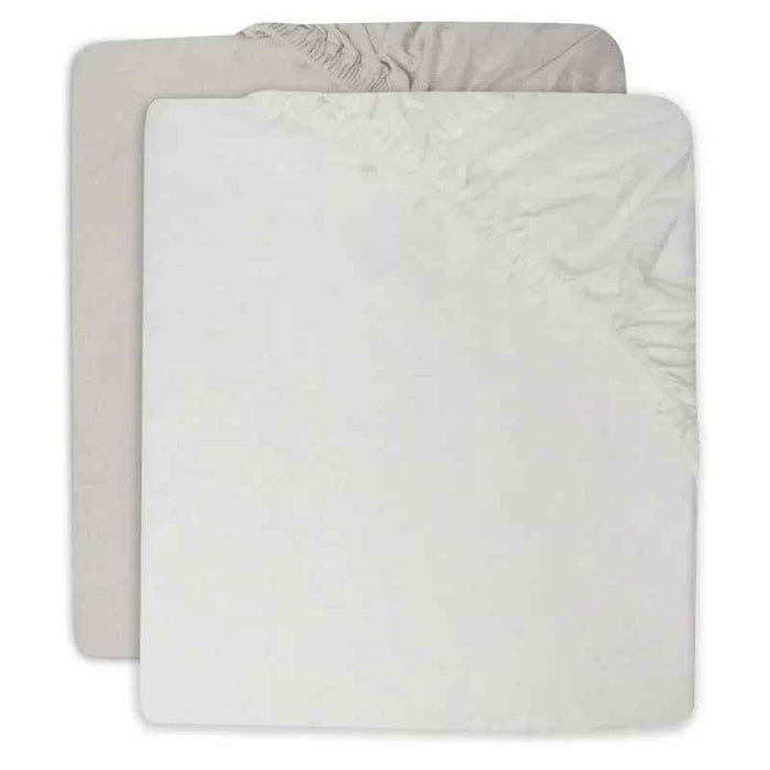 Jollein® Bombažna rjuha Ivory/Nougat 2 kosa 120x60 Jollein