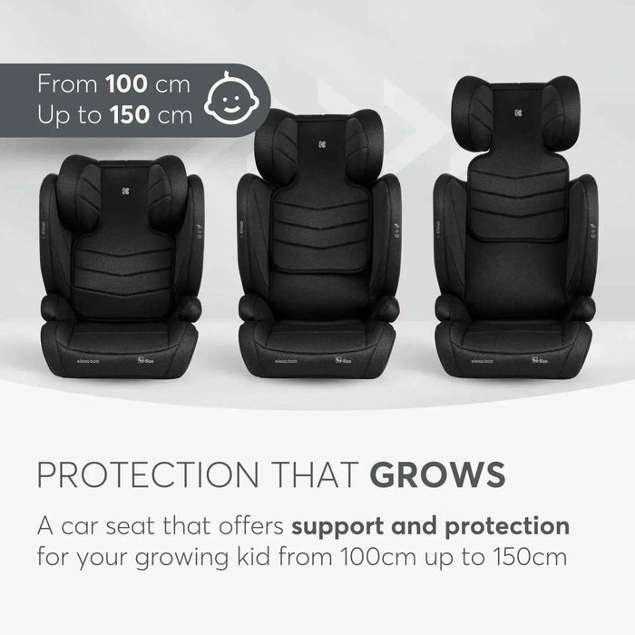 KikkaBoo® Otroški avtosedež i-Stand i-SIZE (100-150 cm) Black KikkaBoo