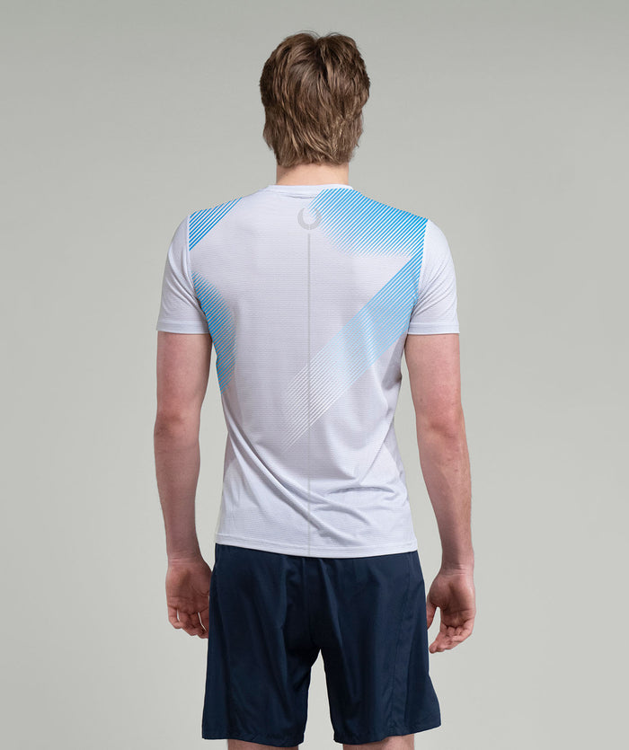 Men's 776BC Performance T-Shirt SS - White/Twizel Blue