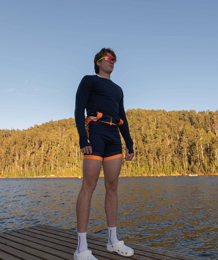 Men's Wreath Pro-Merino Crew - Navy