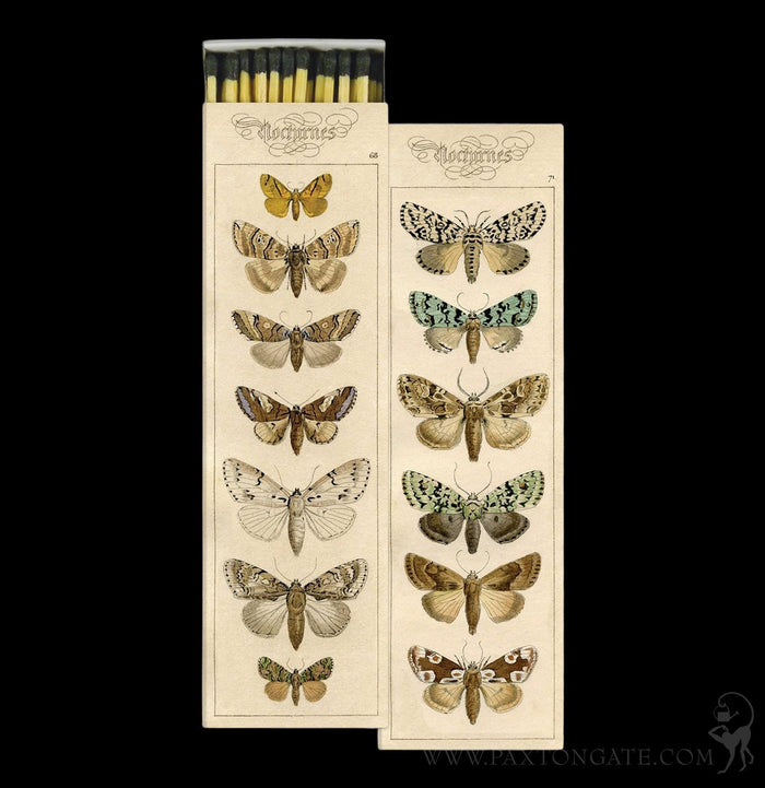 Moths Long Matches-Candles, Incense, & Matches-Hom Art-PaxtonGate