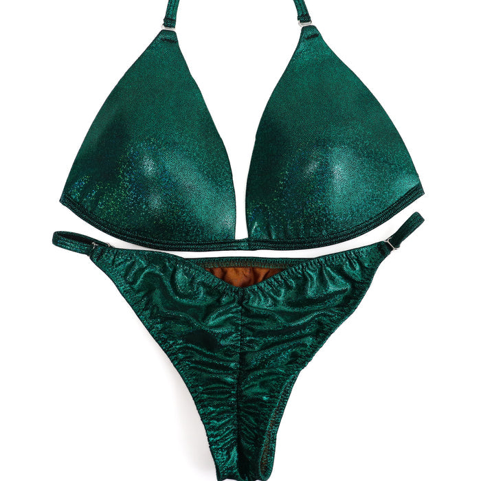 QS ST: Hologram Emerald Fit Model Suit. Large Molded/Fit Model 1.  Angel Competition BikinisThe best NPC Competition Suits for the Bikini Division, Fit Model Division Suits, and bodybuilding suits.