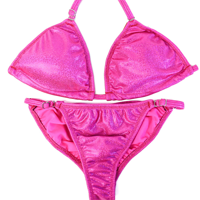 QS ST: Hologram Pink Fit Model Suit. Medium/Fit Model 2.  Angel Competition BikinisThe best NPC Competition Suits for the Bikini Division, Fit Model Division Suits, and bodybuilding suits.