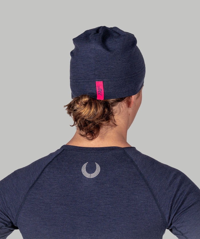 Unisex Wreath Pro-Merino Beanie - Navy