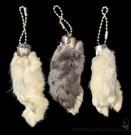 White Rabbit Foot Keychain