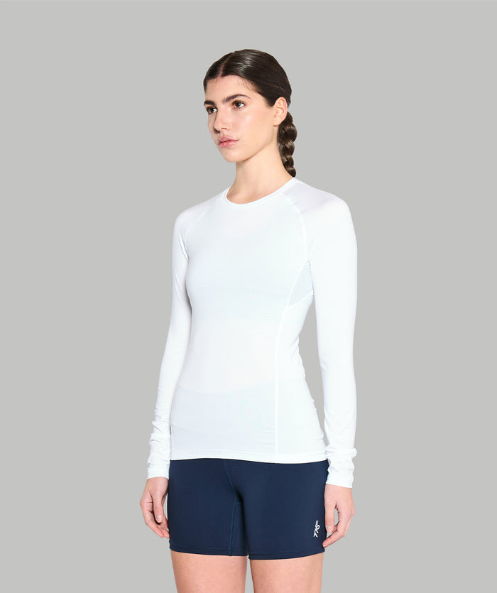 Women's Wreath Performance LS Base Layer - White
