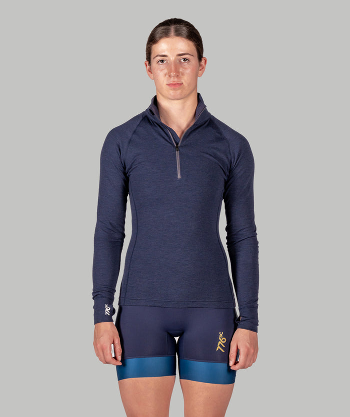 Women's Wreath Pro-Merino 1/4 Zip - Navy