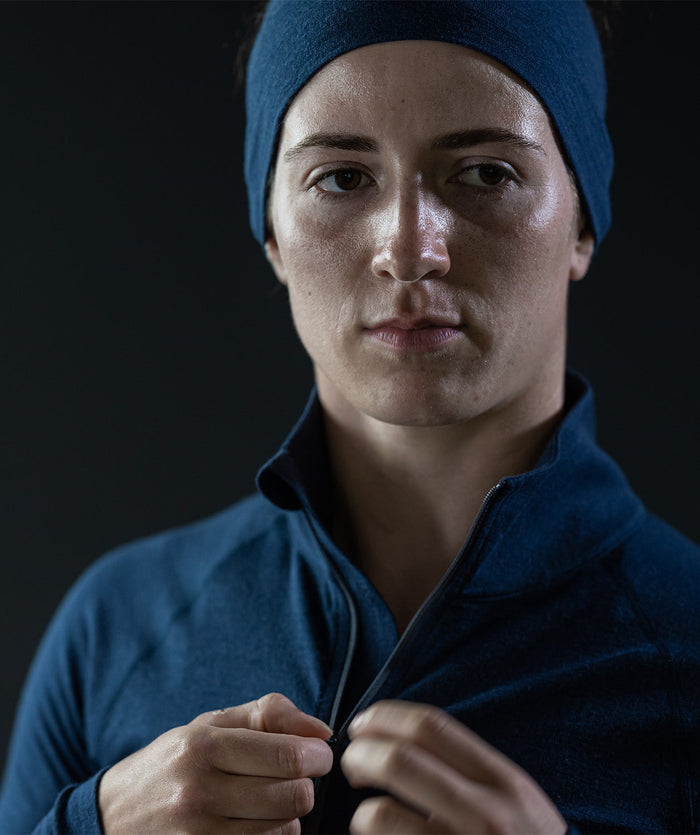 Women's Wreath Pro-Merino 1/4 Zip - Navy
