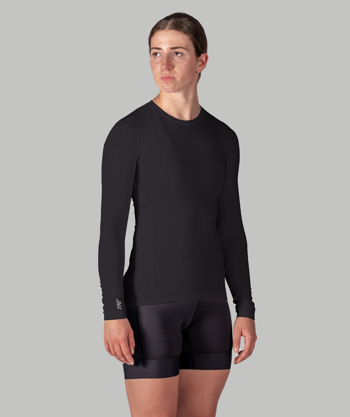 Women's Wreath Winter Base Layer LS - Black