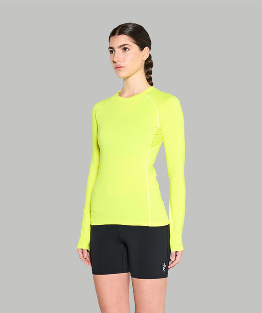 Women's Wreath Winter Base Layer LS - Neon Yellow